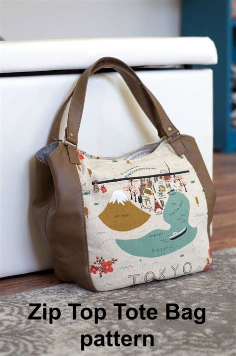 Celine Zip Top Tote Bag sewing pattern 